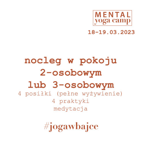 Patrycja Chomiczewska Mental Yoga Camp marzec 2023